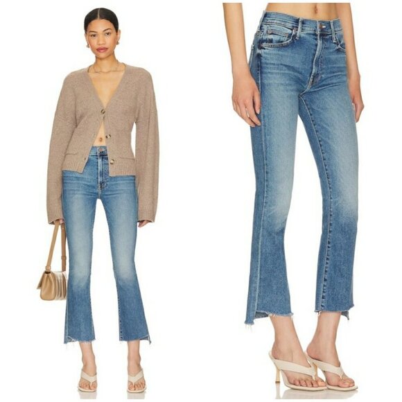 💕MOTHER💕 The Insider Crop Step Fray Jeans ~ Juicin' 34 NWT - Picture 8 of 16